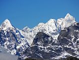 Kongma La 05 Drangnag Ri, Gauri Shankar East Face, Kang Korob, Menlungtse West and Main Summits Close Up